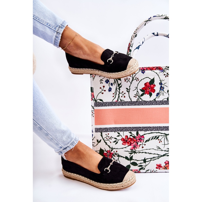 S.Barski Klassiska svarta Oresa Slip-On Espadrilles för kvinnor 1