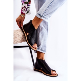 S.Barski Catalise-sandaler i svart läder för kvinnor 1