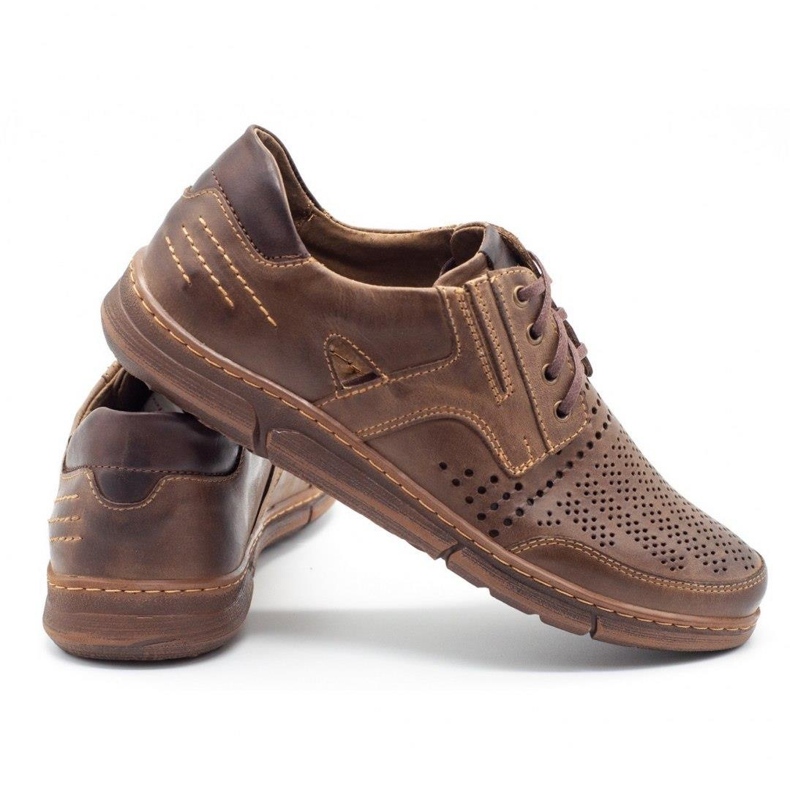 Polbut J55 vardagsskor för män för sommar, bruna 3