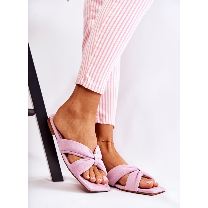 Velourtofflor för kvinnor Ljusviolett Vanilla Sky purpur 1