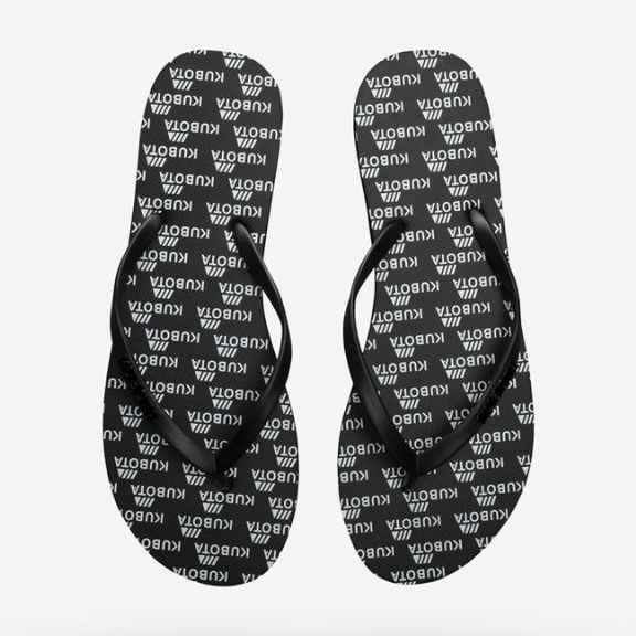 Kubota KUB7 svarta gummiflip-flops 1