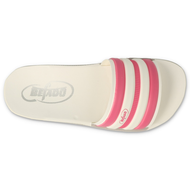 Befado Foam Children's Flip Flops 067Y002 Vit med rosa ränder 2
