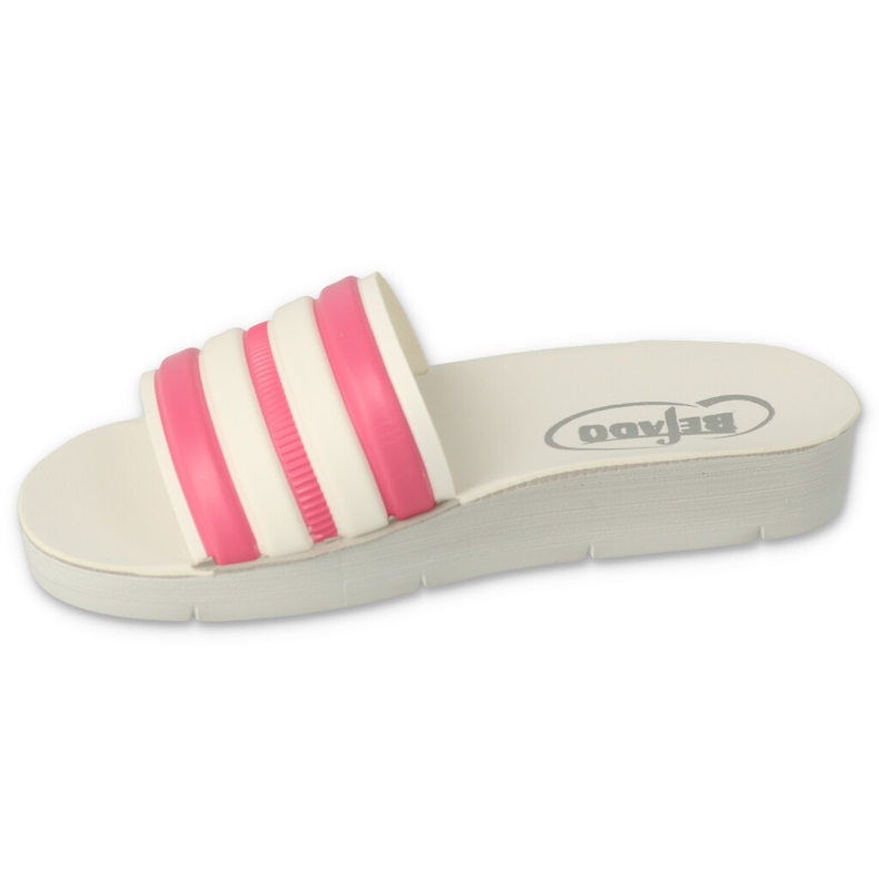 Befado Foam Children's Flip Flops 067Y002 Vit med rosa ränder 1