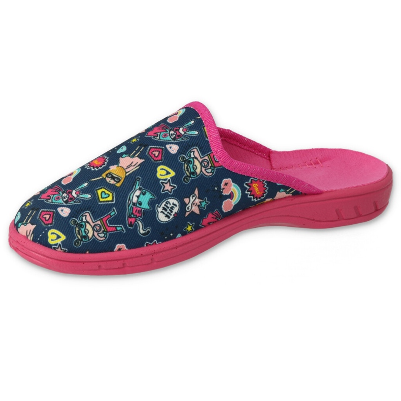 Befado barns tofflor 707y423 färgglada applikationer blå 1