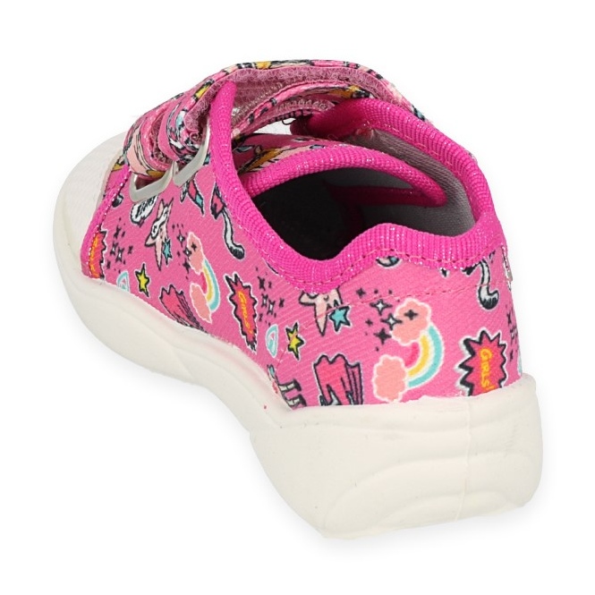 Befado Pink Children's Sneakers 907p148 Färgglada mönster rosa 2