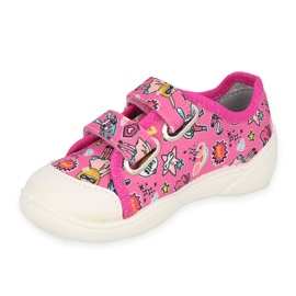Befado Pink Children's Sneakers 907p148 Färgglada mönster rosa 1