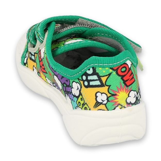 Befado barns tofflor för kardborrborr 907p122 grön 2