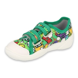 Befado barns tofflor för kardborrborr 907p122 grön 1