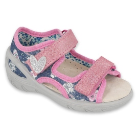 Befado barnskor pu 065X151 röd rosa silver- 1