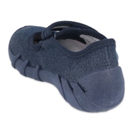 Befado barns snabba marinblå skor 109P226 silver- 2