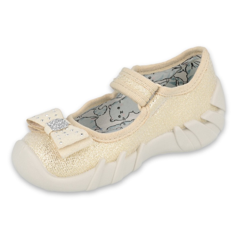 Befado barns tofflor med en båge 109p206 gyllene 1