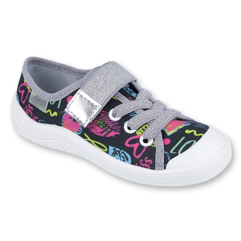 Befado barnskor 251Q137 svart rosa silver- grå 1