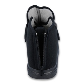 Dr.ORTO Befado herrtofflor med kardborreband 987M002 svart, silver(Ag) foder 1