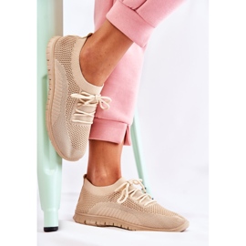 FM1 Beige Sequro Slip On Sportskor för kvinnor 2