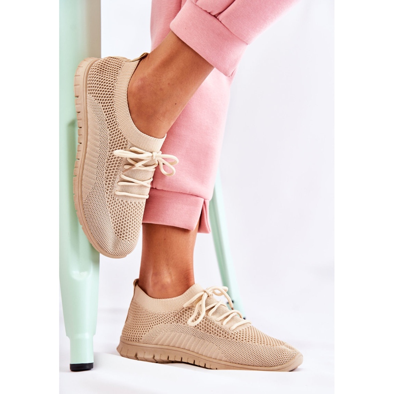 FM1 Beige Sequro Slip On Sportskor för kvinnor 2