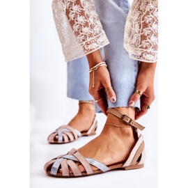 Läder Damsandaler Maciejka 01924-15 Rosa 2