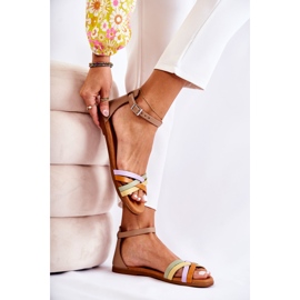 Fashionabla damsandaler Maciejka L4953-04 Flerfärgad beige mångfärgad 1