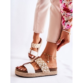 FB1 Damtofflor med ekologiskt läder Simon's White beige 1