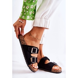 FB1 Svarta Slip-On tofflor för kvinnor Misandei 1