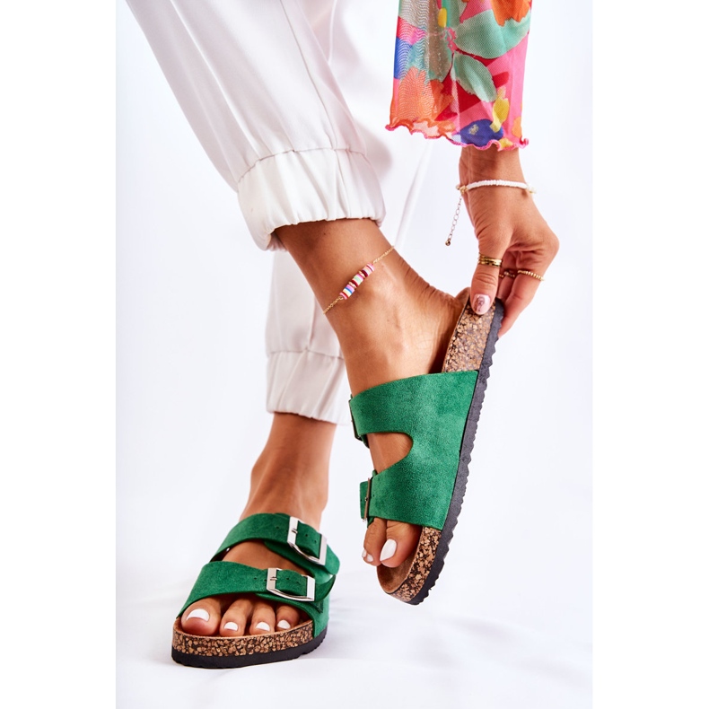 FB1 Grön Slip-on Misandei för kvinnor 2