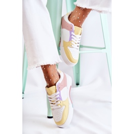 PS1 Damsportskor, vita och gula Francis mångfärgad 2