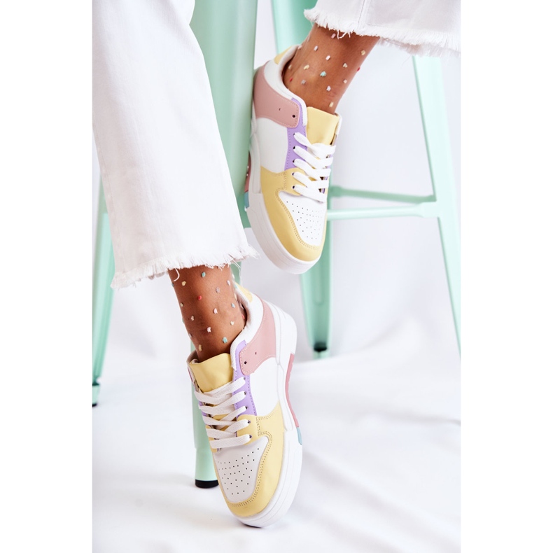 PS1 Damsportskor, vita och gula Francis mångfärgad 2