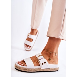 FB1 Fashionabla vita Penelope-tofflor för kvinnor 2