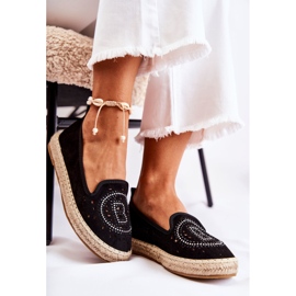S.Barski Meredith Black Openwork Slip-on Espadrilles dam svart 1