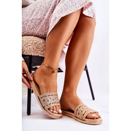 Gyllene Charis gummitofflor för kvinnor 2