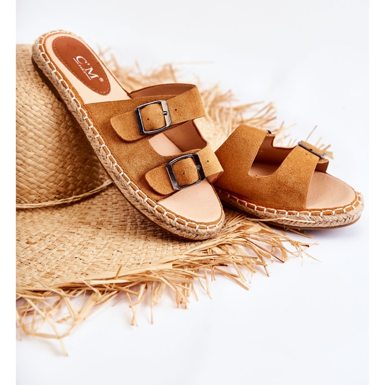 PG1 Klassiska mocka tofflor dam Camel Casilda brun 1