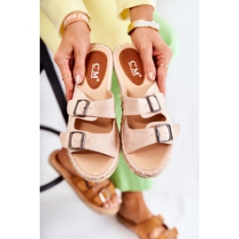 Klassiska mocka tofflor dam Beige Casilda 2