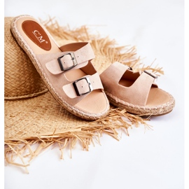 Klassiska mocka tofflor dam Beige Casilda 1