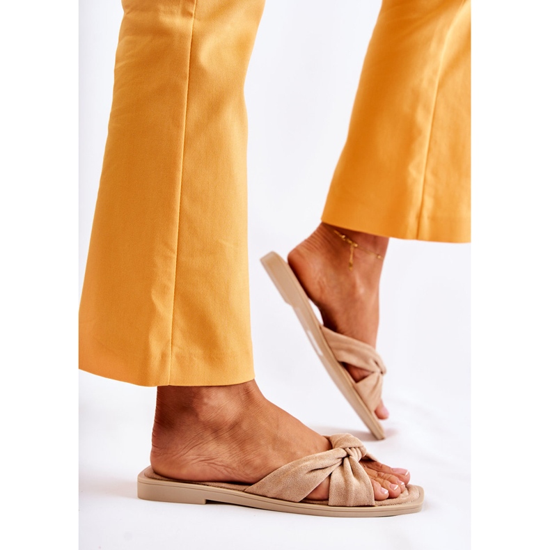 PG1 Moderiktiga mockabeige Lorrie-tofflor för kvinnor 2