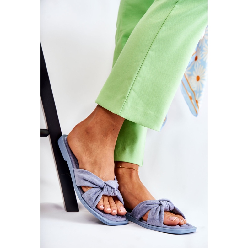 PG1 Fashionabla mockatofflor för kvinnor Blå Lorrie 2