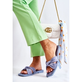 PG1 Fashionabla mockatofflor för kvinnor Blå Lorrie 1