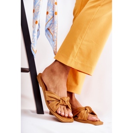 PG1 Fashionabla mockatofflor för kvinnor Camel Lorrie brun gul 1