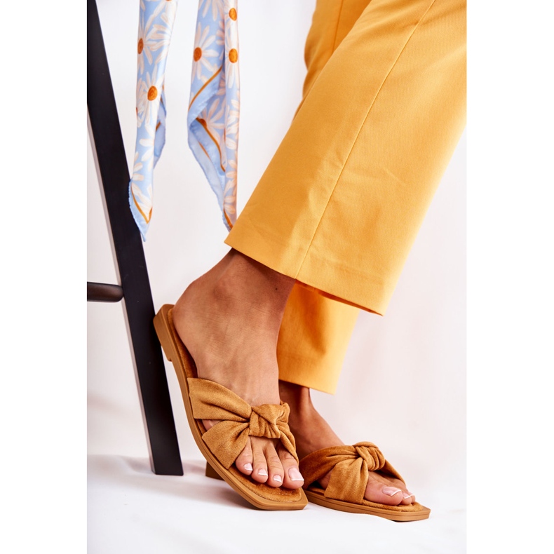 PG1 Fashionabla mockatofflor för kvinnor Camel Lorrie brun gul 1