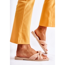 PG1 Fashionabla mocka naken Lorrie tofflor för kvinnor beige rosa 2