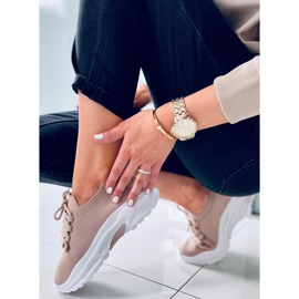 Wendy Khaki socksneakers beige 2