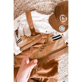 PA1 Höga Sneakers för barn med Camel Boone-dragkedja gul kamel 1