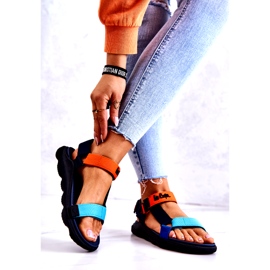 Damsportsandaler Lee Cooper LCW-22-34-0953L Flerfärgad marinblå orange mångfärgad 2