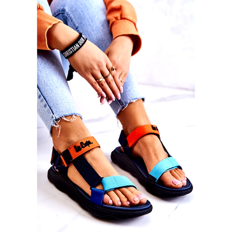 Damsportsandaler Lee Cooper LCW-22-34-0953L Flerfärgad marinblå orange mångfärgad 3