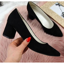 Pumps på stolpen svart Juma mocka 1