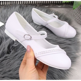 American Club white communion girls ballerinas vit 1