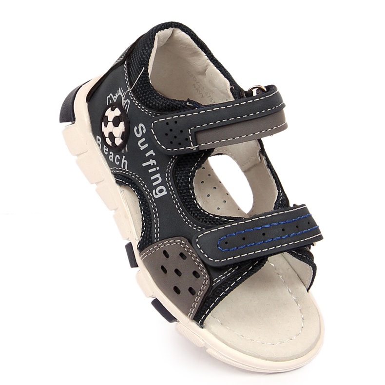 News Pojksandaler med kardborreband marinblå NYHETER mångfärgad 1