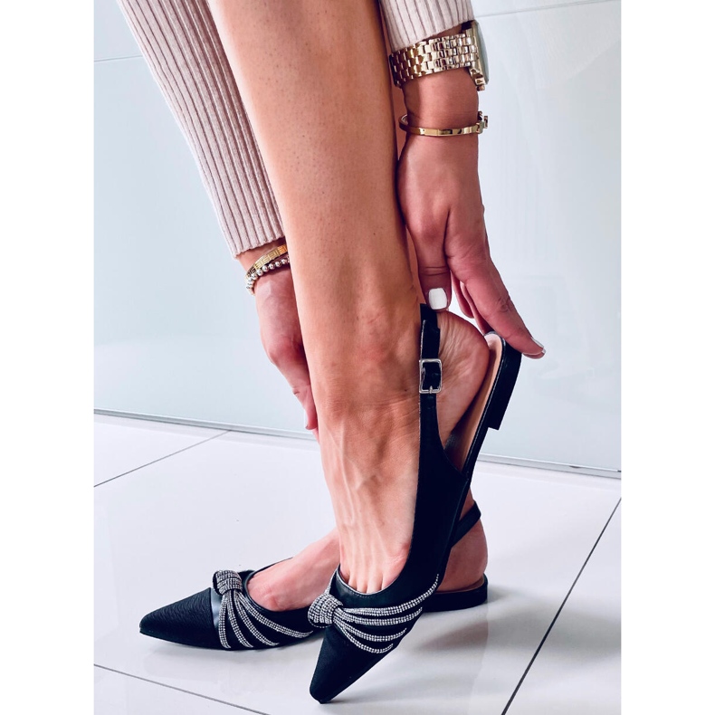 Taylor Black ballerinor med öppen klack svart 1