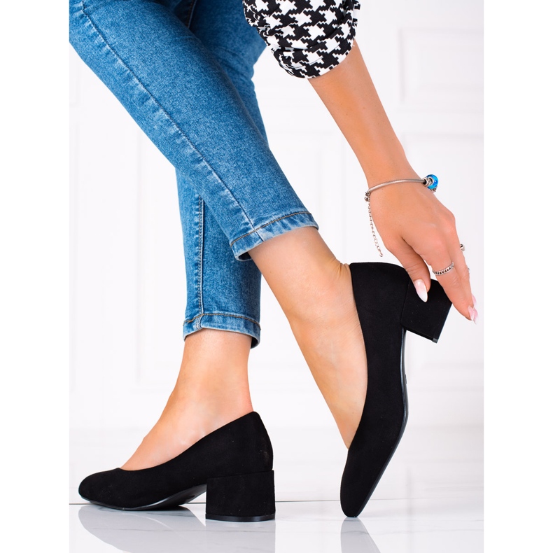 SHELOVET Klassiska pumpar svart 1