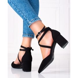 SHELOVET Fashionabla svarta pumps 1