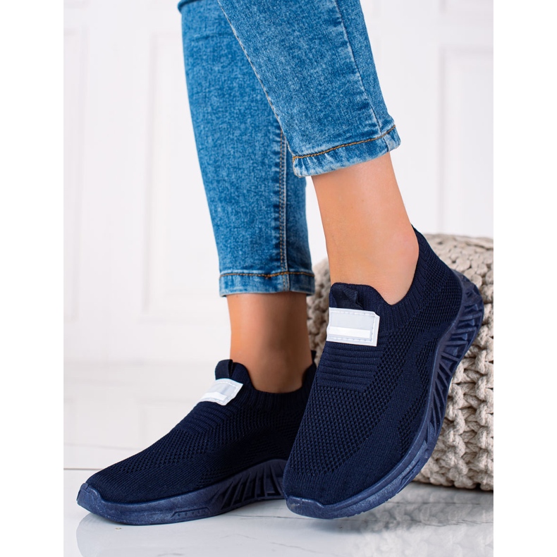 SHELOVET Slip-on sportskor marinblå 1