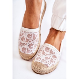 S.Barski Klassiska vita Catris Openwork Espadrilles för kvinnor 1